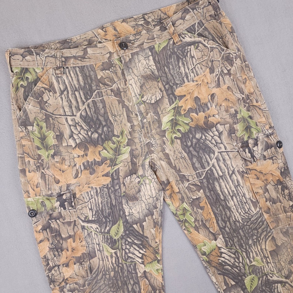 Commander Trebark Camo‎ Cargo Pants Mens Large Regular (38-40) Hunting Vintage